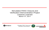 Simulated ITAAC Closure and Verification Demonstration Project Lessons Learned March 31, 2011