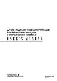 WT3001E/WT3002E/WT3003E/WT3004E Precision Power Analyzer Communication Interface IM WT3001E-17EN