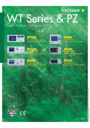 WT Series &amp; PZ Power Analyzer WT series &amp; PZ WT3000 WT500