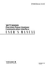 WT3000 Precision Power Analyzer Communication Interface WT3000 Manual, Vol 2/3