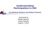 Understanding Participation in SSI by Kathleen McGarry and Robert Schoeni Comments by