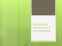 Embedded Assessment 3 Juan’s Bookcase review