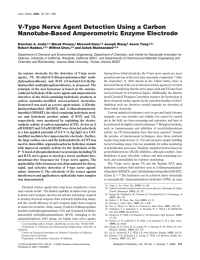 V-Type Nerve Agent Detection Using a Carbon Nanotube-Based Amperometric Enzyme Electrode