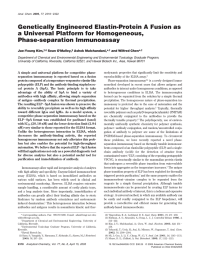 Genetically Engineered Elastin-Protein A Fusion as a Universal Platform for Homogeneous,