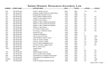 Salem Historic Resources Inventory List