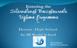 International Baccalaureate Diploma Programme Entering the Beth Hughes