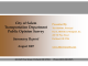 City of Salem Transportation Department Public Opinion Survey Summary Report