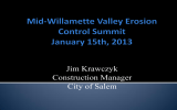 Jim Krawczyk Construction Manager City of Salem