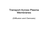 Transport Across Plasma Membranes (Diffusion and Osmosis)