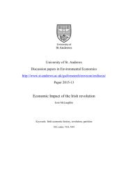 Economic Impact of the Irish revolution University of St. Andrews