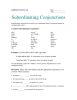 Subordinating Conjunctions