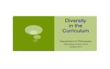 Diversity in the Curriculum Department of Philosophy
