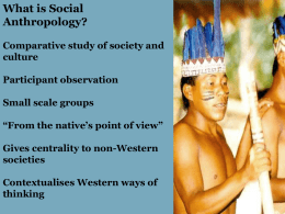 What is Social Anthropology?