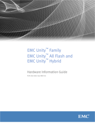 EMC Unity Family All Flash and Hybrid