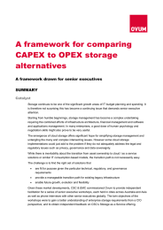 A framework for comparing CAPEX to OPEX storage alternatives