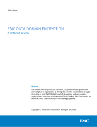 EMC DATA DOMAIN ENCRYPTION A Detailed Review