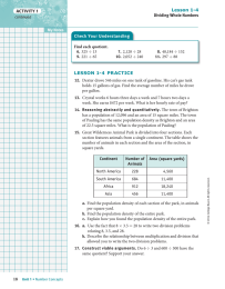 Lesson 1-4 LESSON 1-4  PRACTICE Check Your Understanding ACTIVITY 1