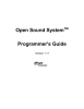 Open Sound System Programmer's Guide TM Version 1.11