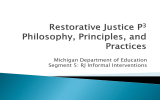 Michigan Department of Education Segment 5: RJ Informal Interventions