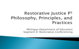 Michigan Department of Education Segment 8: Restorative Conferencing