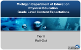 Michigan Department of Education Physical Education Grade Level Content Expectations Tier II