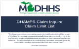CHAMPS Claim Inquire Claim Limit List Add Title