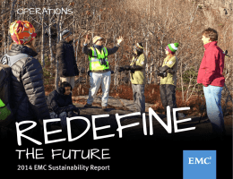 REDEFINE THE FUTURE OPERATIONS 2014 EMC Sustainability Report