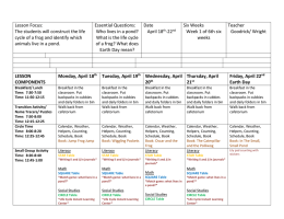 Lesson Focus: Essential Questions: Date Six Weeks