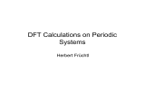 DFT Calculations on Periodic Systems Herbert Früchtl