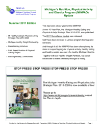 Michigan’s Nutrition, Physical Activity and Obesity Program (MiNPAO) Update