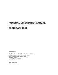 FUNERAL DIRECTORS' MANUAL MICHIGAN, 2004