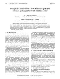 Design and analysis of a low-threshold polymer circular-grating distributed-feedback laser