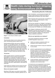 Health risks during furniture stripping using dichloromethane (DCM) HSE information sheet