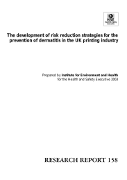 The development of risk reduction strategies for the