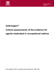 Asthmagen? Critical assessments of the evidence for agents implicated in occupational asthma