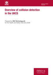 Overview of collision detection in the UKCS RR514 AEA Technology plc