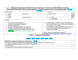 – Division of Child Welfare Licensing