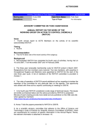 ACTS/03/2008 ADVISORY COMMITTEE ON TOXIC SUBSTANCES
