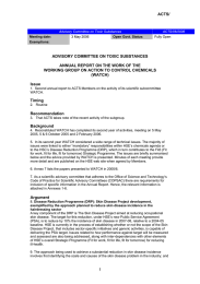 ACTS/  ADVISORY COMMITTEE ON TOXIC SUBSTANCES