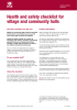 Health and safety checklist for village and community halls Further information