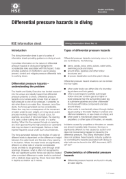 Differential pressure hazards in diving HSE information sheet Introduction