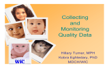 Collecting and Monitoring Quality Data