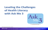 Leveling the Challenges of Health Literacy with Ask Me 3