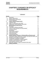 CHAPTER 8: GUIDANCE ON EFFICACY REQUIREMENTS