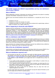 – Guidance for Distributors REACH