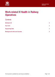 Work-related Ill Health in Railway Operatives Contents