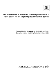 The extent of use of health and safety requirements as... false excuse for not employing sick or disabled persons