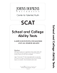 SCAT School and College Ability Tests School and College Ability T