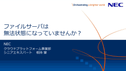 ファイルサーバは 無法状態になっていませんか？  NEC