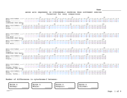 AMINO ACID SEQUENCES IN CYTOCHROME-C PROTEINS FROM DIFFERENT SPECIES